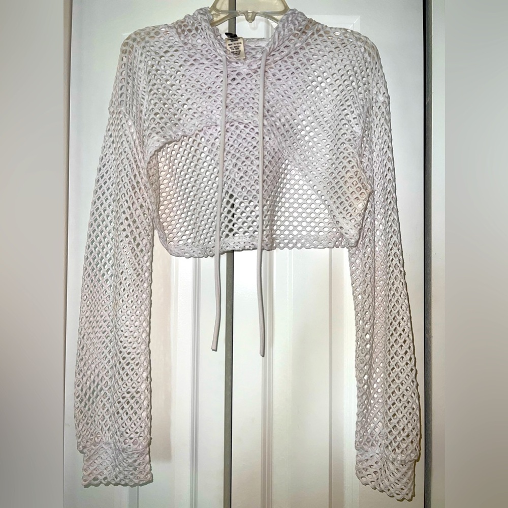 Mesh shrug top